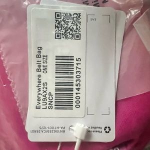 BNWT Lululemon Sonic Pink Everywhere Belt Bag 1L
